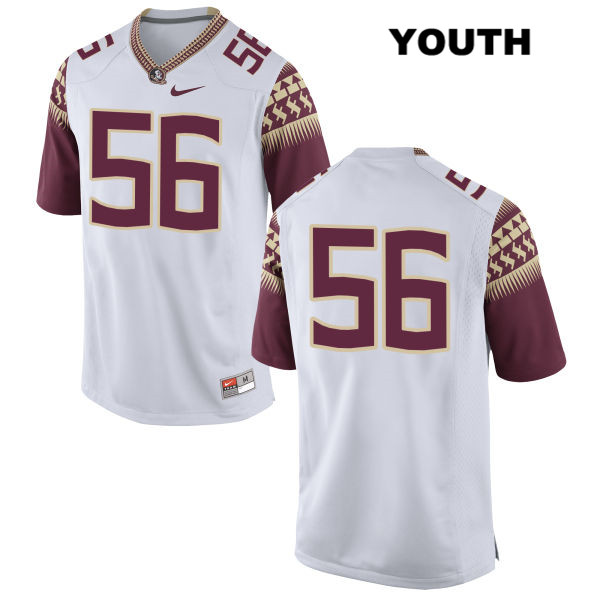 Youth NCAA Nike Florida State Seminoles #56 Emmett Rice College No Name White Stitched Authentic Football Jersey LLY4869XL